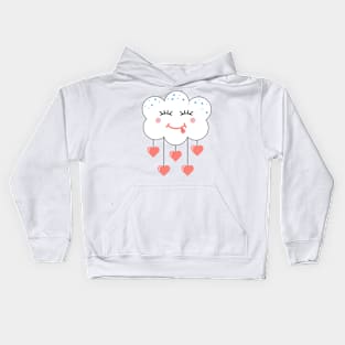 Cute Kawaii Sky With hearts Kids Hoodie